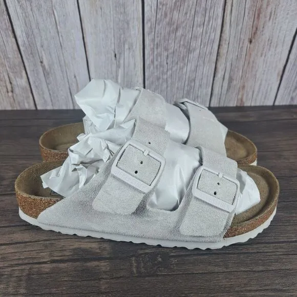 Birkenstock Arizona Suede Soft Footbed Double Strap Sandals Women's 6 N Men's 4