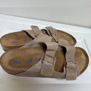 Birkenstock Arizona Taupe Suede Sandals size 43