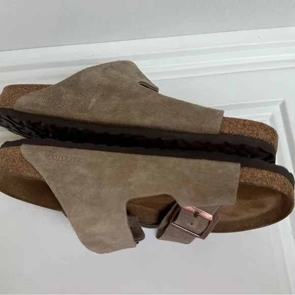 Birkenstock Arizona Taupe Suede Sandals size 43