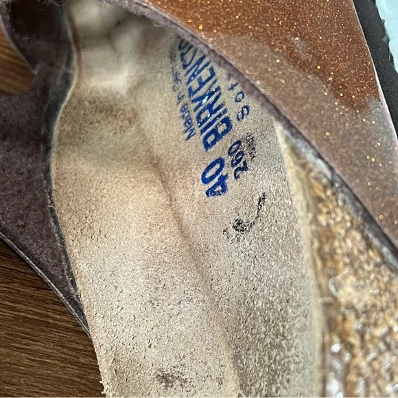 Birkenstock Arizona ‘Washed Metallic Copper’ Sandals Shoes Women’s Size 9 (40)