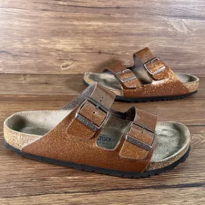 Birkenstock Arizona ‘Washed Metallic Copper’ Sandals Shoes Women’s Size 9 (40)