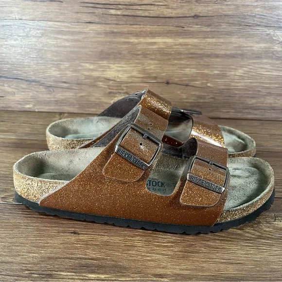 Birkenstock Arizona ‘Washed Metallic Copper’ Sandals Shoes Women’s Size 9 (40)