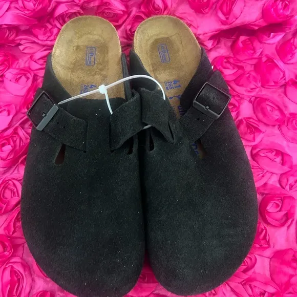 Birkenstock Boston Soft Footbed Suede Leather