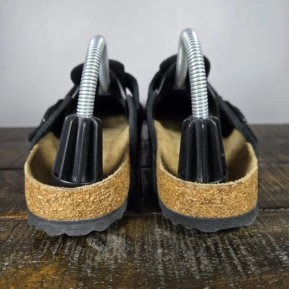 Birkenstock Boston Womens Size 10 EU 41 Narrow Clog Shoes Black Soft Footbed