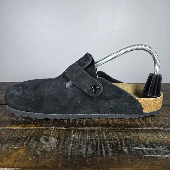 Birkenstock Boston Womens Size 10 EU 41 Narrow Clog Shoes Black Soft Footbed