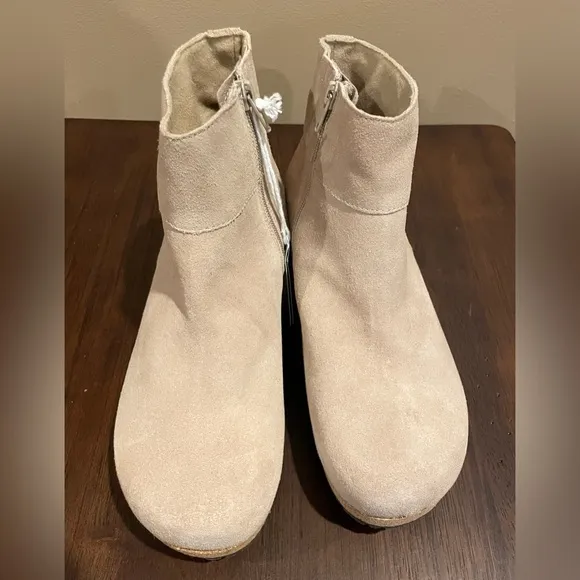 Birkenstock Ebba Suede Ankle Boot, Tan, &quot;Warm Sand&quot;, 39 Narrow