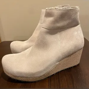 Birkenstock Ebba Suede Ankle Boot, Tan, &quot;Warm Sand&quot;, 39 Narrow