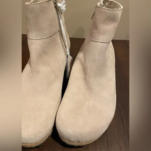 Birkenstock Ebba Suede Ankle Boot, Tan, &quot;Warm Sand&quot;, 39 Narrow