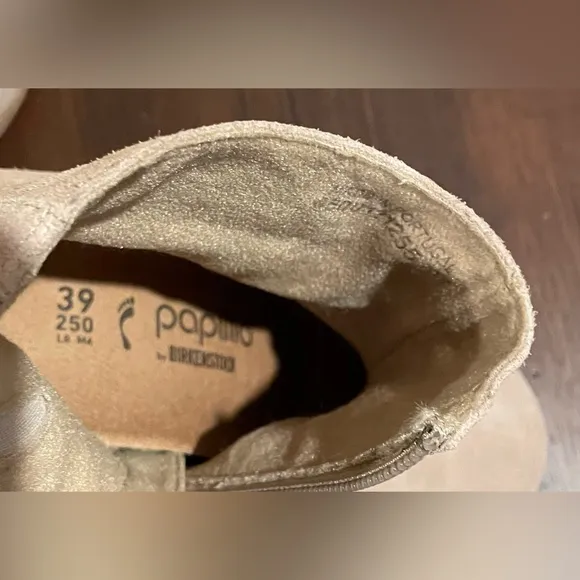 Birkenstock Ebba Suede Ankle Boot, Tan, &quot;Warm Sand&quot;, 39 Narrow