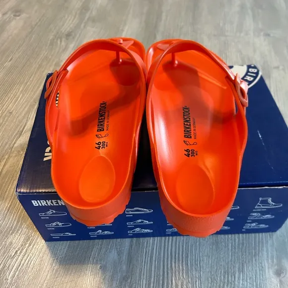Birkenstock Gizeh EVA Flame Orange Rare Men’s Sandals Size 13 Regular Width New