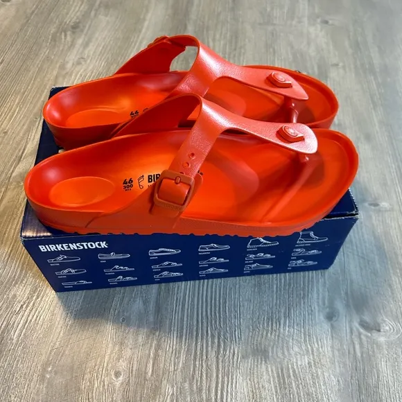 Birkenstock Gizeh EVA Flame Orange Rare Men’s Sandals Size 13 Regular Width New
