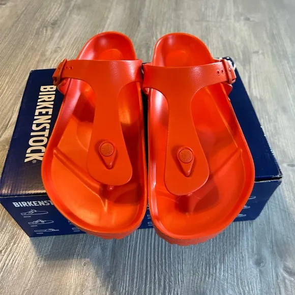 Birkenstock Gizeh EVA Flame Orange Rare Men’s Sandals Size 13 Regular Width New