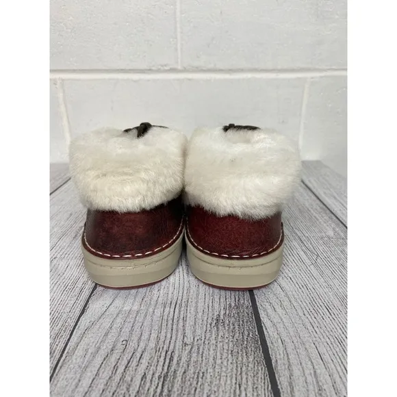 Birkenstock Memphis High Shearling Lined Chestnut Leather Boots EU 38 US 7