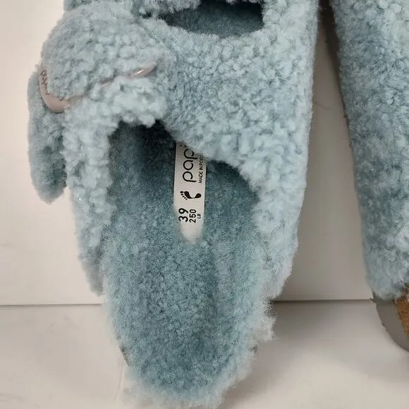 Birkenstock Papillio Arizona Big Buckle teddy shearling sandals womens 8(39)