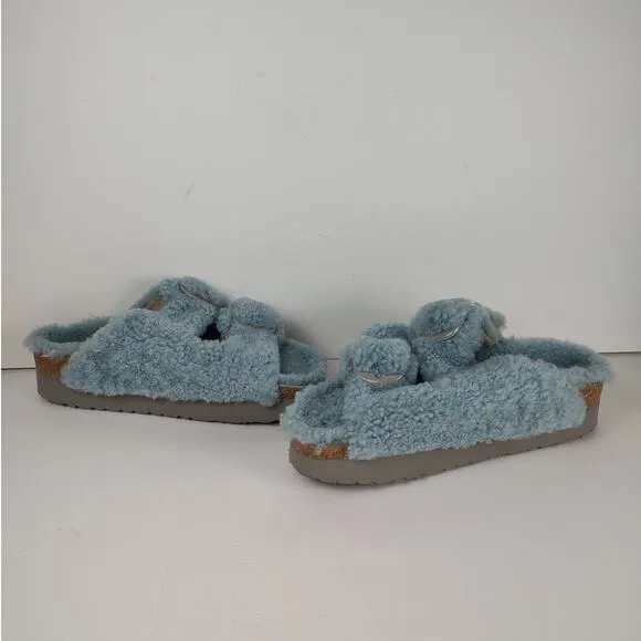 Birkenstock Papillio Arizona Big Buckle teddy shearling sandals womens 8(39)