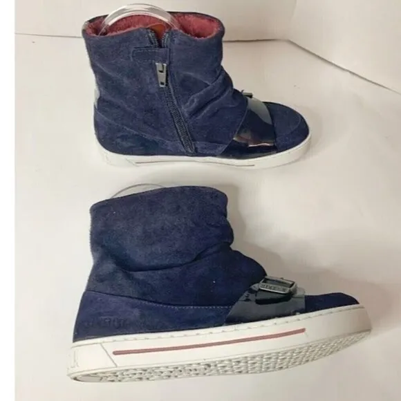 Birkenstock Toddler Big Kid Unisex Ballina Zip Up Suede Leather Naturleder Boots