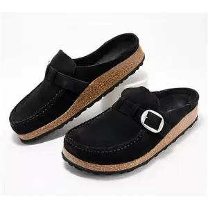 Birkenstock Unisex Sandals Buckley Casual Buckle Slip-On Black Suede EU 42 US 11