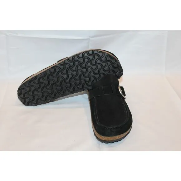 Birkenstock Unisex Sandals Buckley Casual Buckle Slip-On Black Suede EU 42 US 11