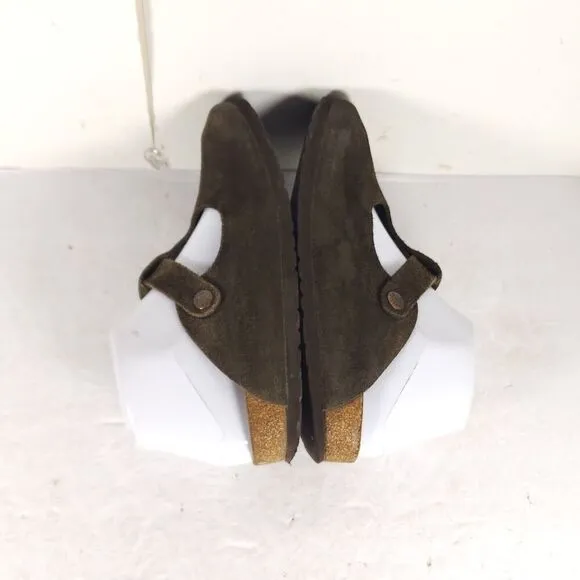 Birkenstock Women's Bern EU36 US5 Brown Suede Soft Footbed Clog Mules Shoes