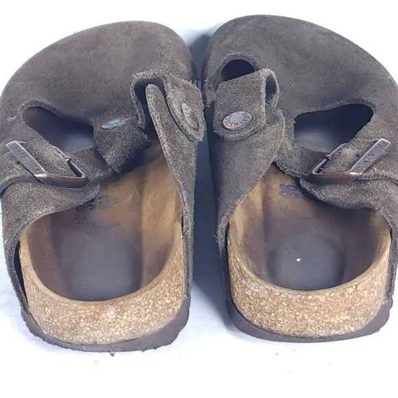 Birkenstock Women's Bern EU36 US5 Brown Suede Soft Footbed Clog Mules Shoes