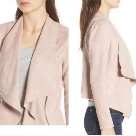 Blank NYC Brickwall Vegan Suede Draped Jacket Women’s XSmall NEW