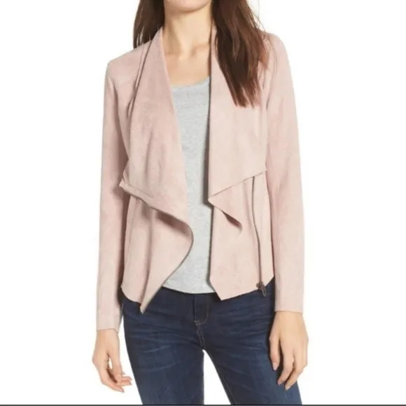 Blank NYC Brickwall Vegan Suede Draped Jacket Women’s XSmall NEW