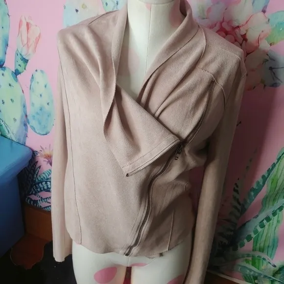 Blank NYC Brickwall Vegan Suede Draped Jacket Women’s XSmall NEW