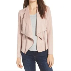 Blank NYC Brickwall Vegan Suede Draped Jacket Women’s XSmall NEW