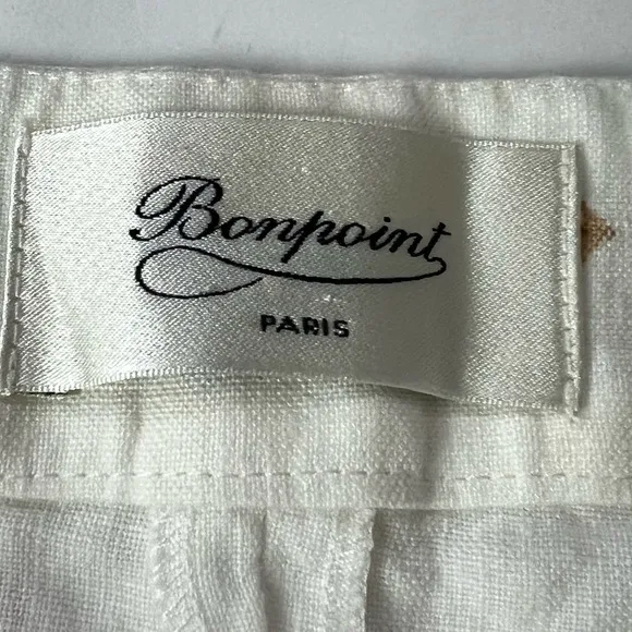 Bonpoint Women’s White Linen Shorts | Size 40 | NWT $285 Retail