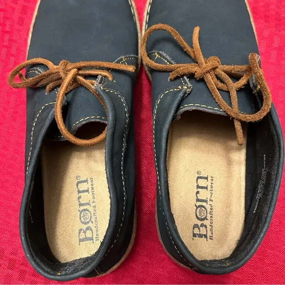 Born Nuala Navy Blue Shoes Size 10 Men’s 42 EUC Suede Leather