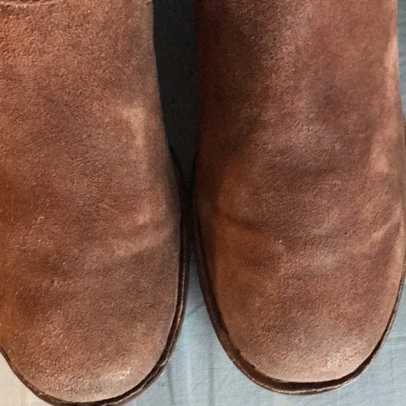 Born Ouvea brown suede distressed zip ankle boots tassel western cowgirl country