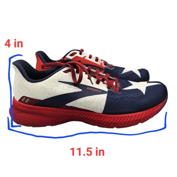 Brooks Launch 8 Running Shoes Texas Star Flag USA Size 10