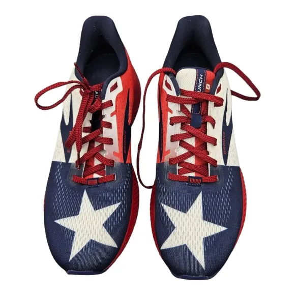 Brooks Launch 8 Running Shoes Texas Star Flag USA Size 10