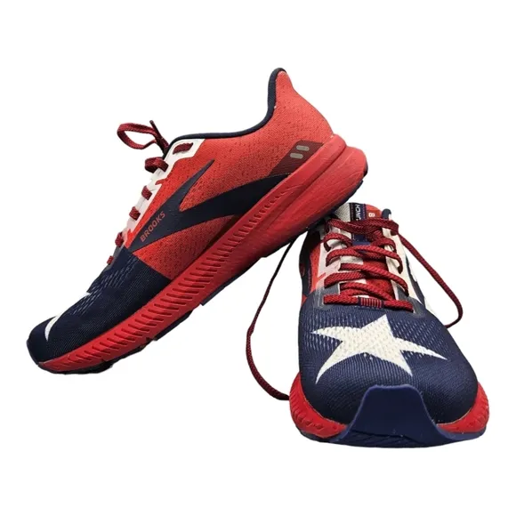 Brooks Launch 8 Running Shoes Texas Star Flag USA Size 10