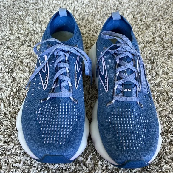 Brooks Women's Glycerin StealthFit 20 Sneakers in Blue/Pastel Lilac/White