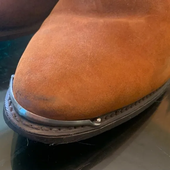 Brown Heeled Cowboy Boots with Smooth Leather and Mid-Calf Height