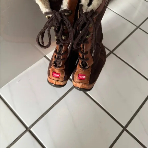 Brown North Face Suede and Leather Women's Boots size 8