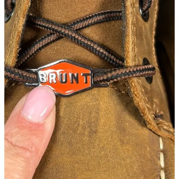 BRUNT MARIN SOFT TOE Lined 6&quot; Brown Tan Work Boots WATERPROOF Size 10 EU 43
