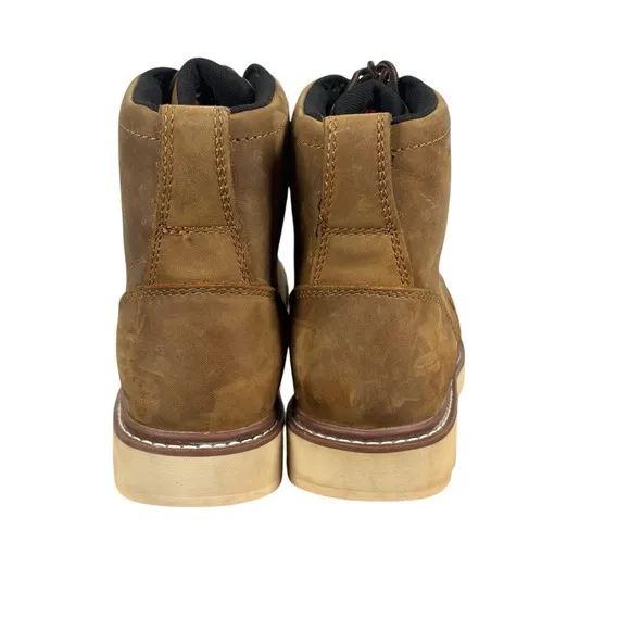 BRUNT MARIN SOFT TOE Lined 6&quot; Brown Tan Work Boots WATERPROOF Size 10 EU 43