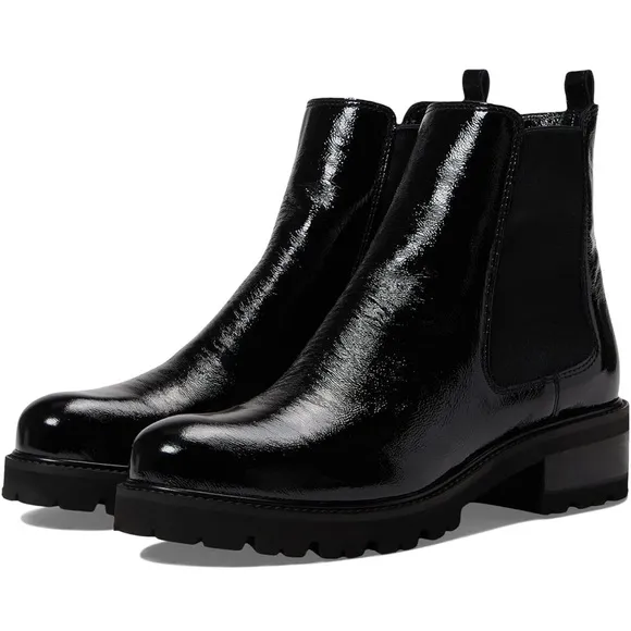 C La CANADIENNE Patent Leather Black  Boots, Size 9