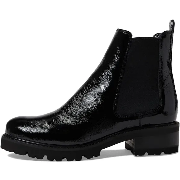 C La CANADIENNE Patent Leather Black  Boots, Size 9