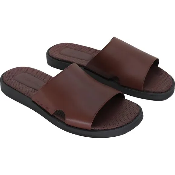 Calvin Klein Men's Ethan 2 Slip-On Sandal Cognac 11M