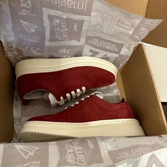Camper Runner Up lightweight leather Sneaker women’s size 6 and 7,5,burgundy