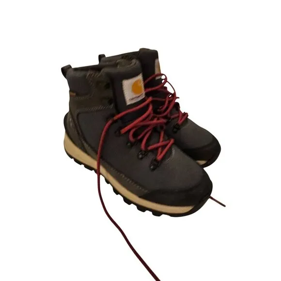 Carhartt Mens Waterproof Hiking Boots Size 6.5 Gray &amp; Red