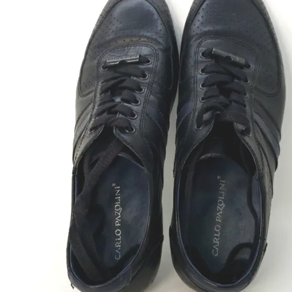 Carlo Pazolini Black Leather Shoes, Size EU 41 US 8 Mens