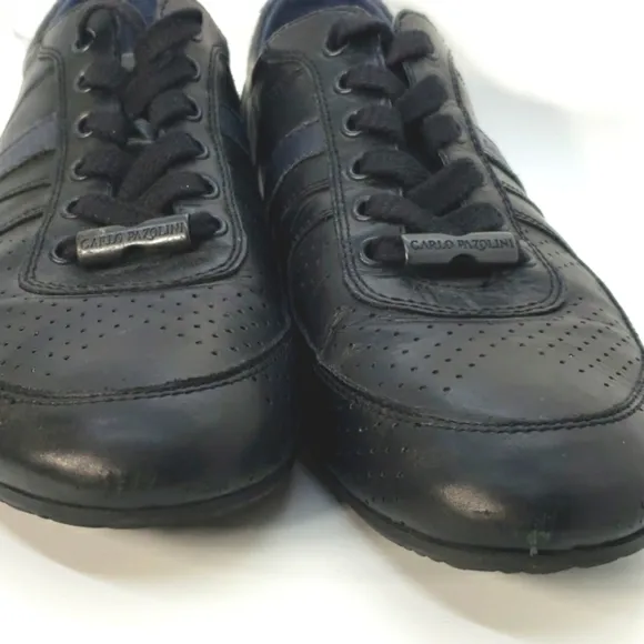 Carlo Pazolini Black Leather Shoes, Size EU 41 US 8 Mens