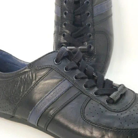 Carlo Pazolini Black Leather Shoes, Size EU 41 US 8 Mens