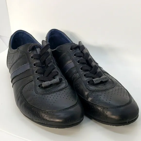 Carlo Pazolini Black Leather Shoes, Size EU 41 US 8 Mens