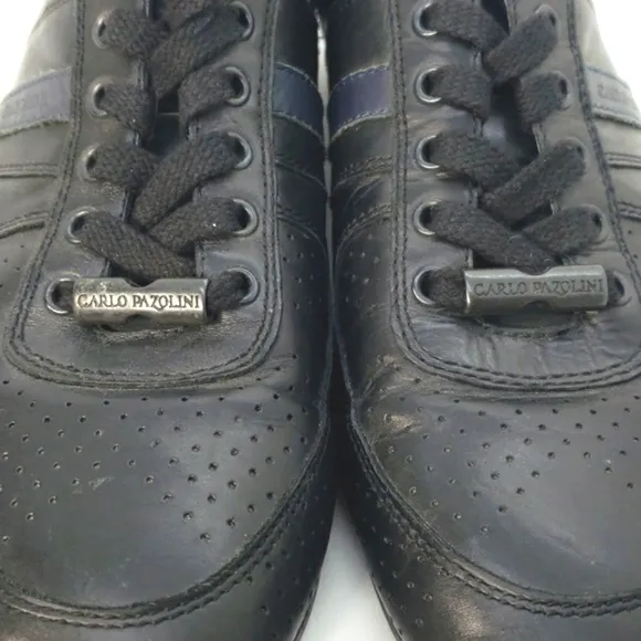 Carlo Pazolini Black Leather Shoes, Size EU 41 US 8 Mens