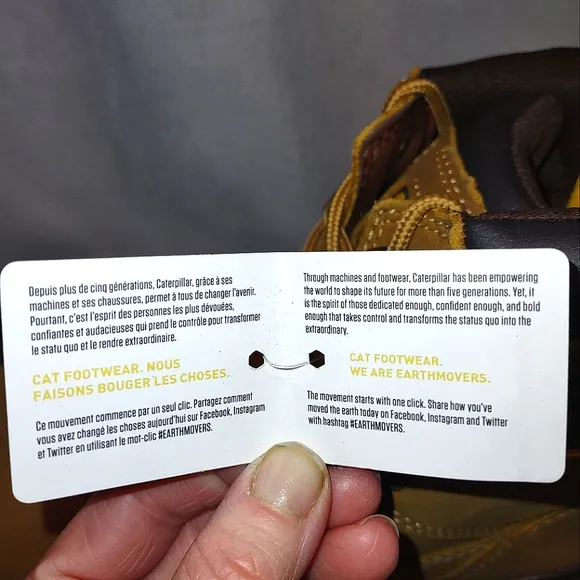 CATERPILLAR Men Work Shoes Impact Hiker Waterproof Composite Toe P91407